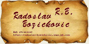 Radoslav Božičković vizit kartica